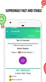 PowerVPN 2.1.1. Скриншот 1