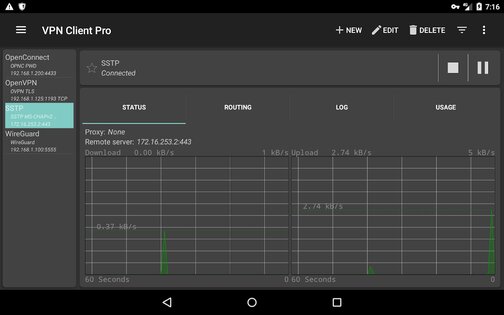 VPN Client Pro 1.01.90. Скриншот 9