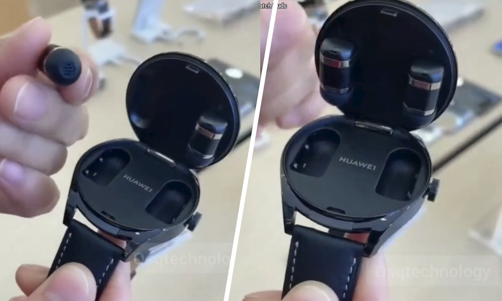 Наушники хранятся внутри часов! Показаны странные Huawei Watch Buds