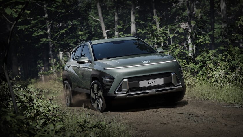 Электрокар-циклоп от Hyundai: новая KONA получила необычную оптику и подсвечивающийся салон