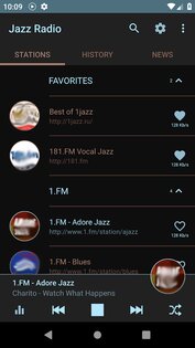 Jazz & Blues Music Radio 5.0.1. Скриншот 1