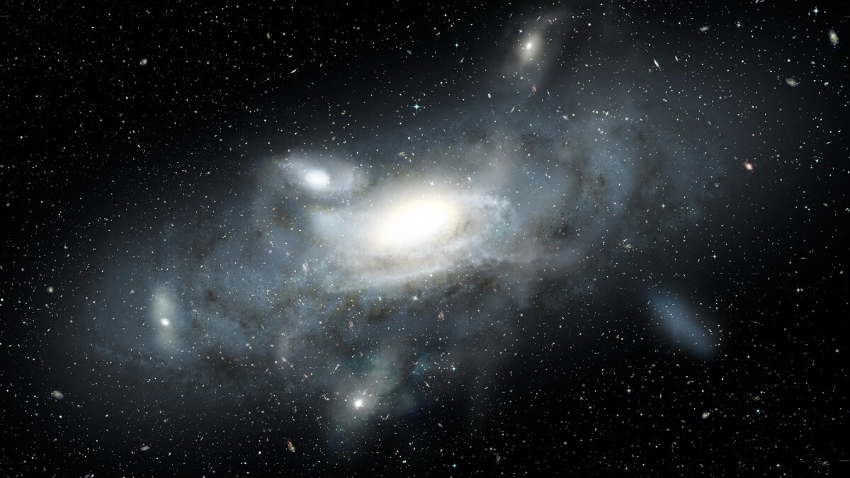 Джеймс Уэбб обнаружил далёкую молодую галактику: она пожирает соседей