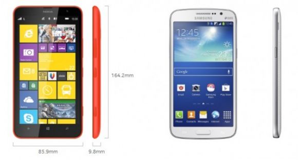 Бюджетные фаблеты: Nokia Lumia 1320 против Samsung GALAXY Grand 2