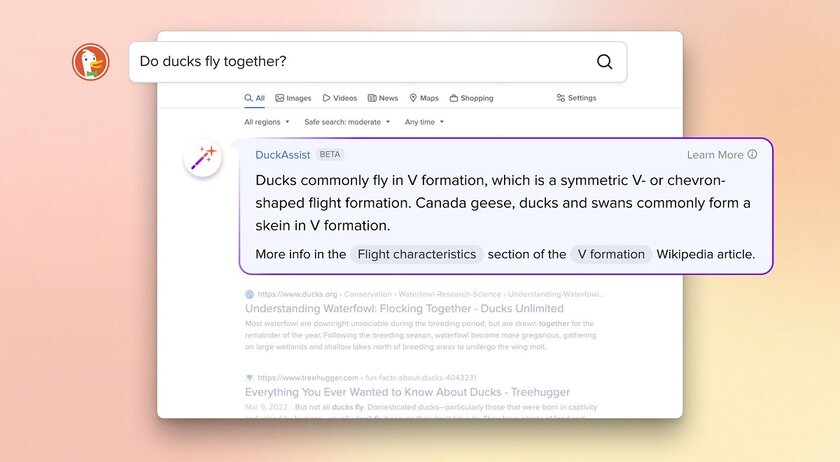 DuckDuckGo анонсировала свой ИИ: система будет генерировать ответы по информации из Википедии