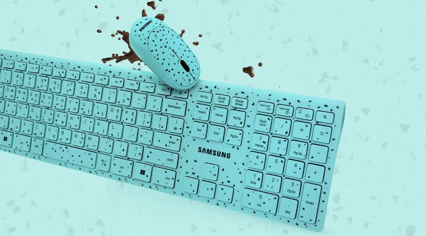 Samsung представила комплект клавиатуры и мыши с «кусочками шоколада». Выглядит необычно