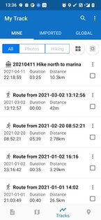 Мои маршруты 8.1. Скриншот 2