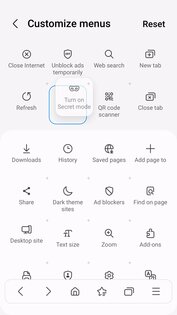 Samsung Internet Browser 25.0.1.3. Скриншот 5