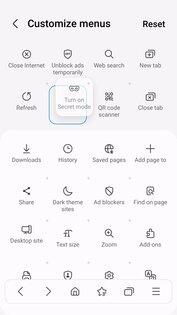Samsung Internet Browser 28.0.0.59. Скриншот 5