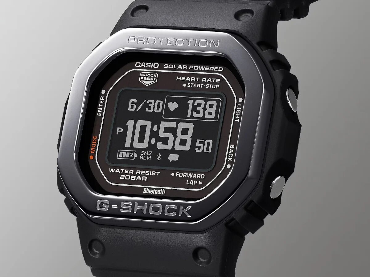 Представлены смарт-часы Casio G-Shock G-SQUAD DW-H5600 с технологией Polar  и корпусом из