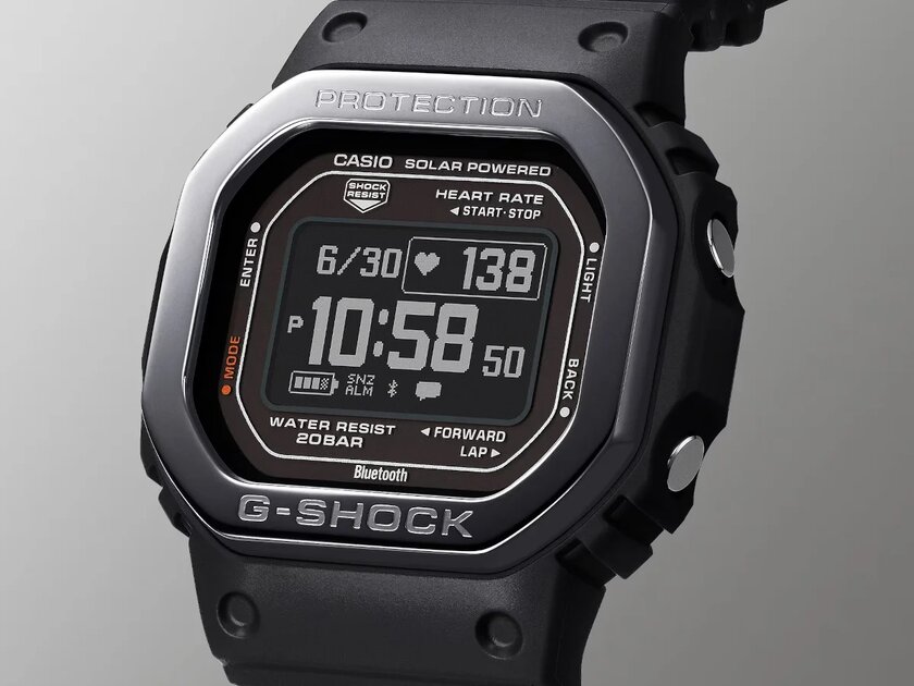 Представлены смарт-часы Casio G-Shock G-SQUAD DW-H5600 с технологией Polar и корпусом из биопластика