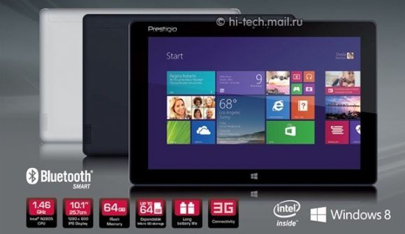 Prestigio выпустит планшет c Windows 8