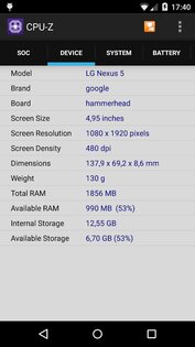 CPU-Z 1.49. Скриншот 2