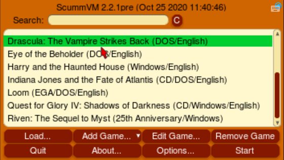 ScummVM 2.9.1. Скриншот 1