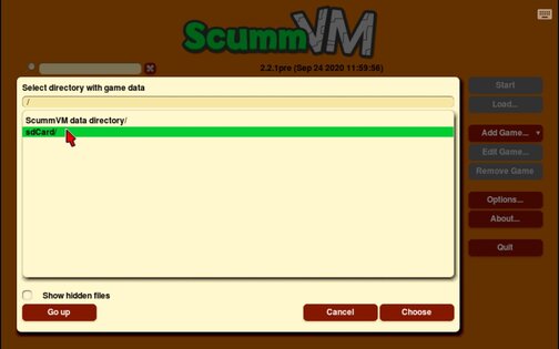 ScummVM 2.9.0. Скриншот 8