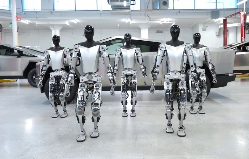 Tesla показала обновлённых роботов: они очень странно ходят и сканируют мир