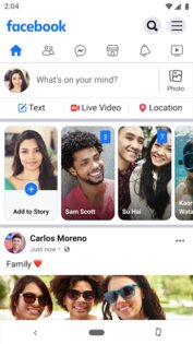 Facebook* Lite 465.0.0.11.109. Скриншот 1
