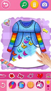 Glitter Dress Coloring 6.6. Скриншот 3