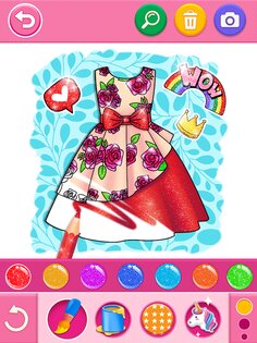 Glitter Dress Coloring 6.6. Скриншот 9