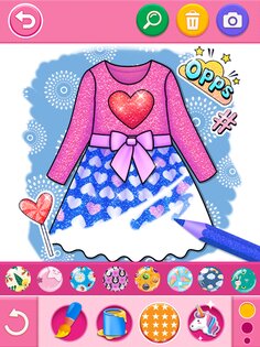 Glitter Dress Coloring 6.6. Скриншот 12