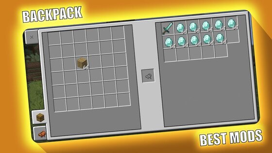 BackPack Mod for Minecraft PE 2.3.44. Скриншот 3