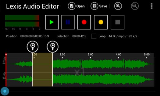 Lexis Audio Editor 1.2.175. Скриншот 1
