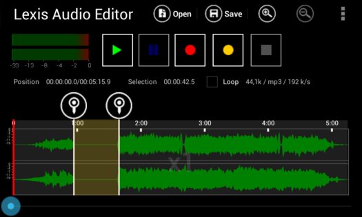 Lexis Audio Editor 1.2.178. Скриншот 1