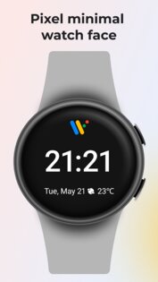 Pixel Minimal Watch Face 2.6.0. Скриншот 1