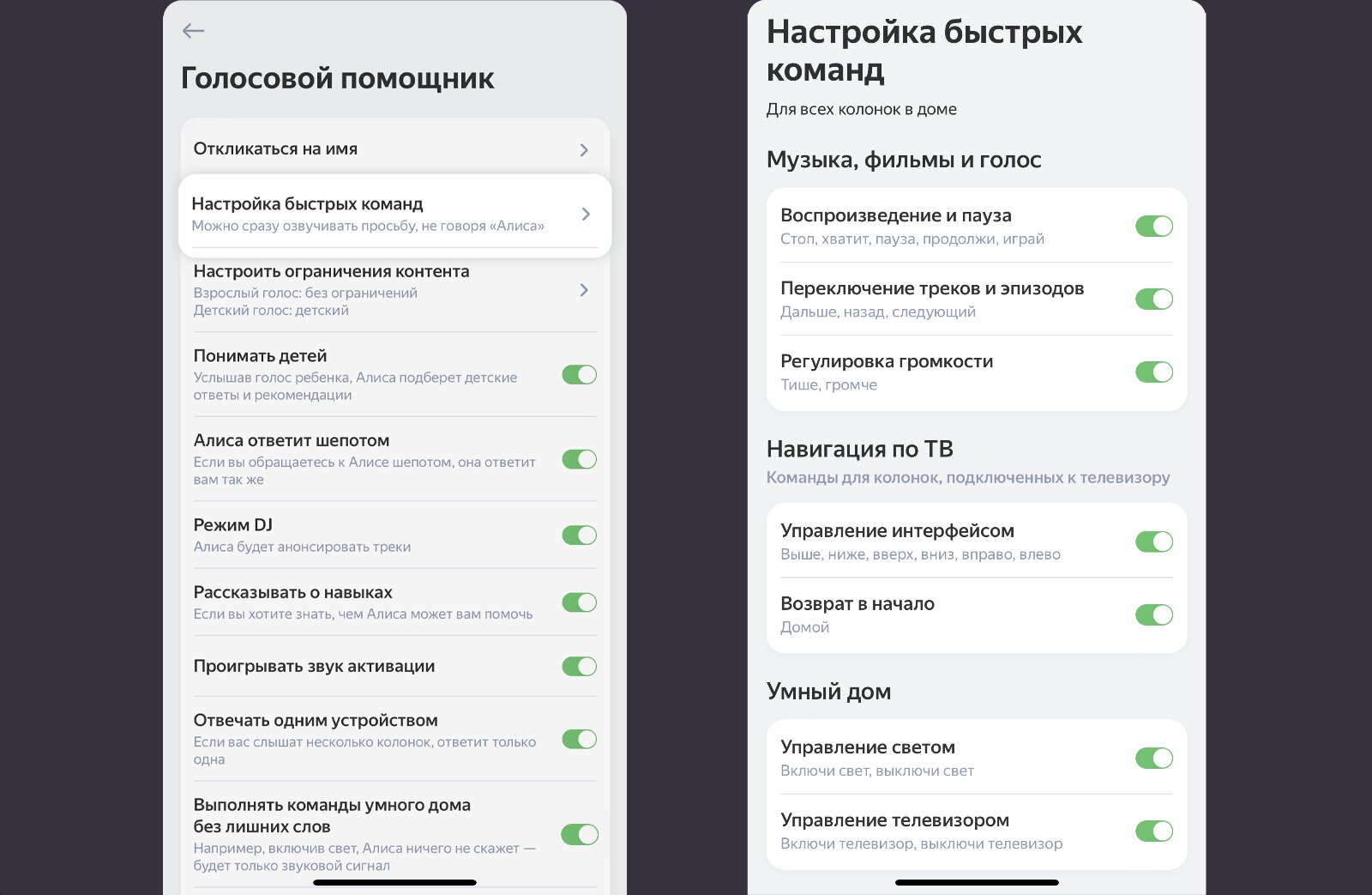 Тише!» — Алиса научилась выполнять команды без обращения к ней, вот как  настроить