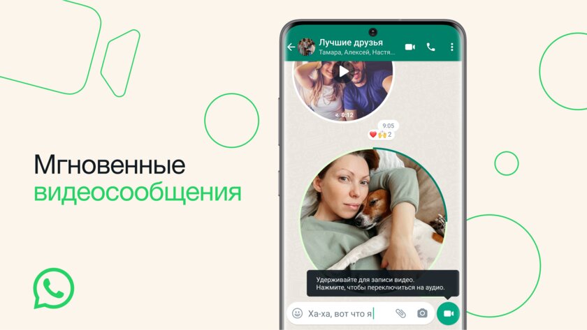 WhatsApp представил круглые видеосообщения. В Telegram они появились 6 лет назад