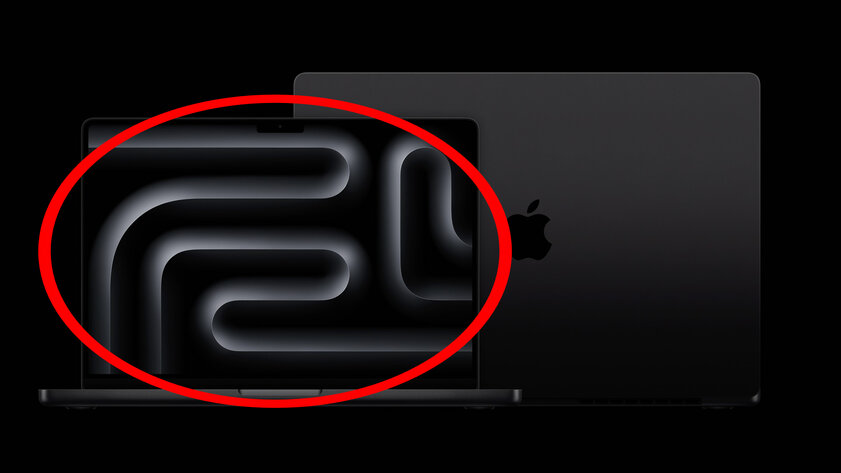 В обоях самого чёрного MacBook Pro зашифровано секретное послание. Заметили?