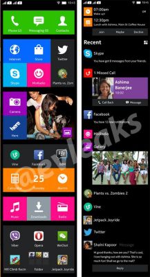 Скриншоты пользовательского интерфейса смартфона Nokia Normandy