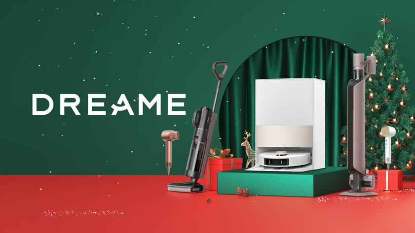 Dreame объявила о Новогодних скидках: на роботы-пылесосы, умные гаджеты и уникальный фен