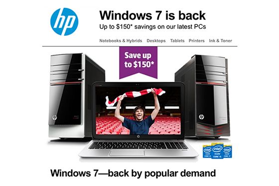 HP возвращается к Windows 7 из-за многочисленных просьб покупателей