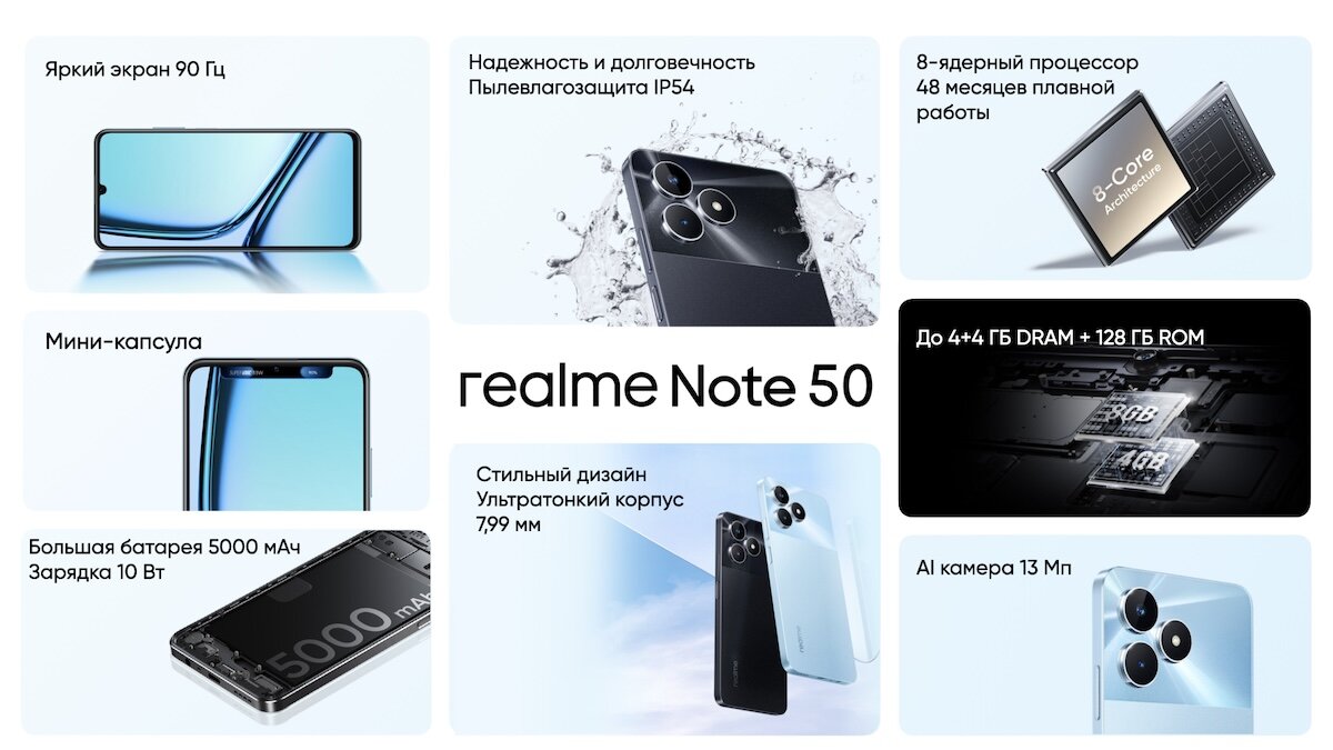 В России стартовали продажи Realme C67 и Realme Note 50: с отличными  камерами и крайне доступной