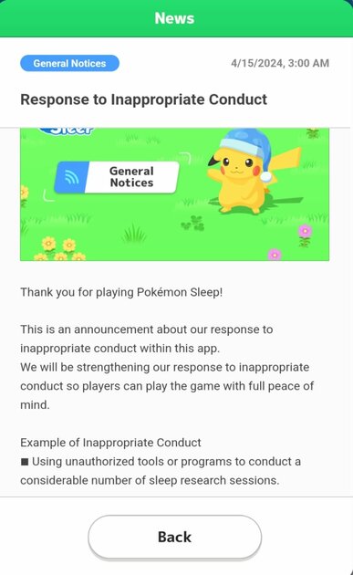 В Pokemon Sleep появились читеры — они подменяют данные о своём сне