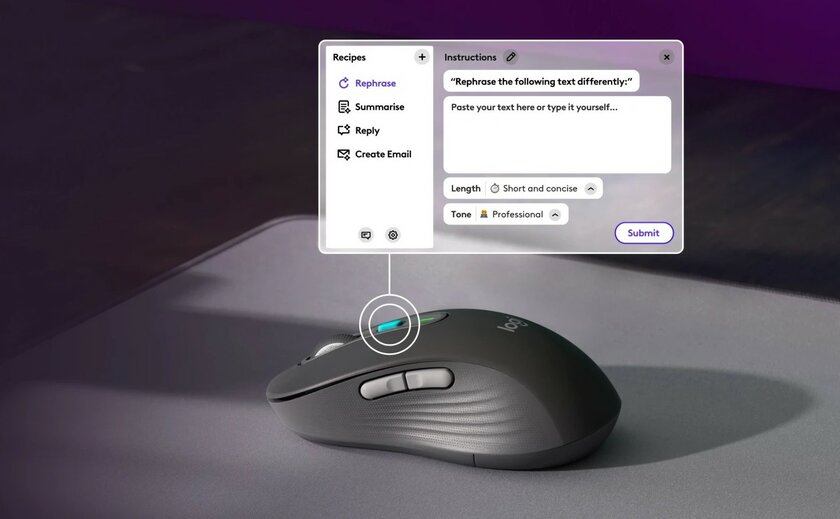 Logitech представила мышку с отдельной кнопкой для запуска ChatGPT