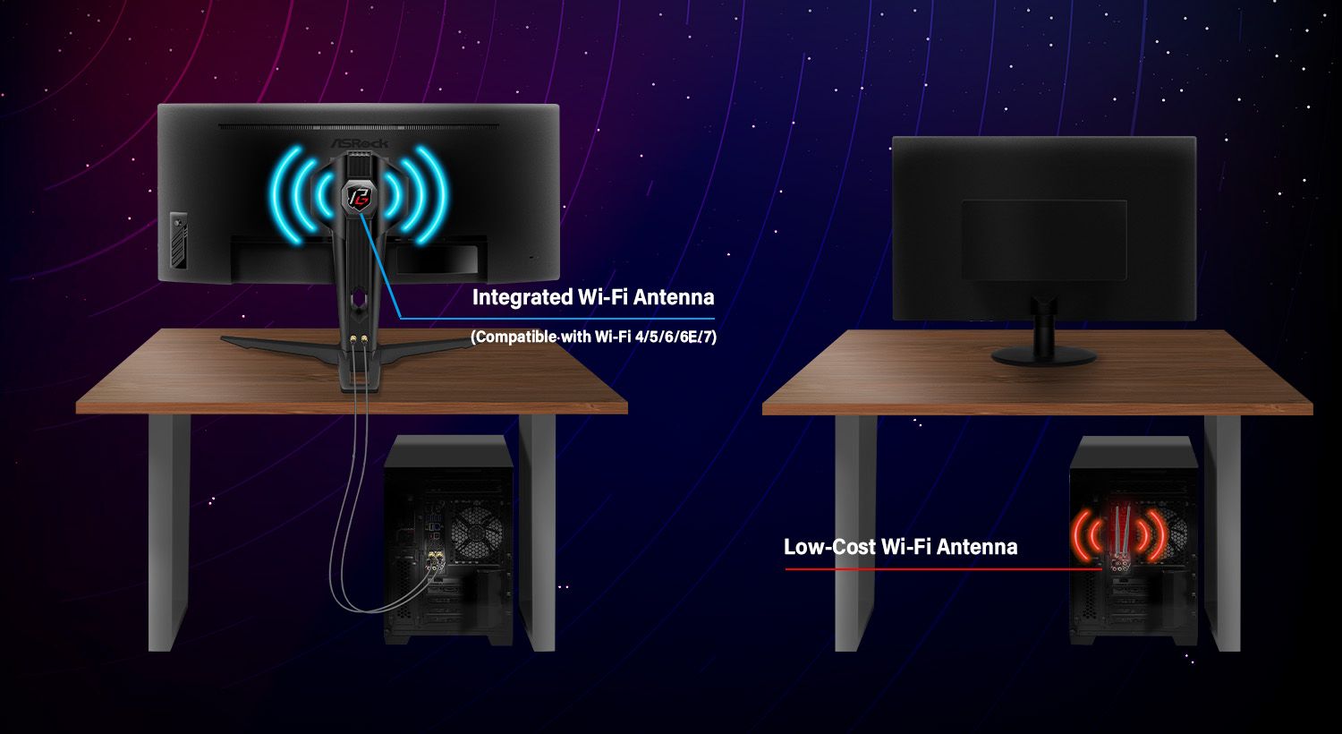 ASRock представила геймерский монитор с антенной Wi-Fi