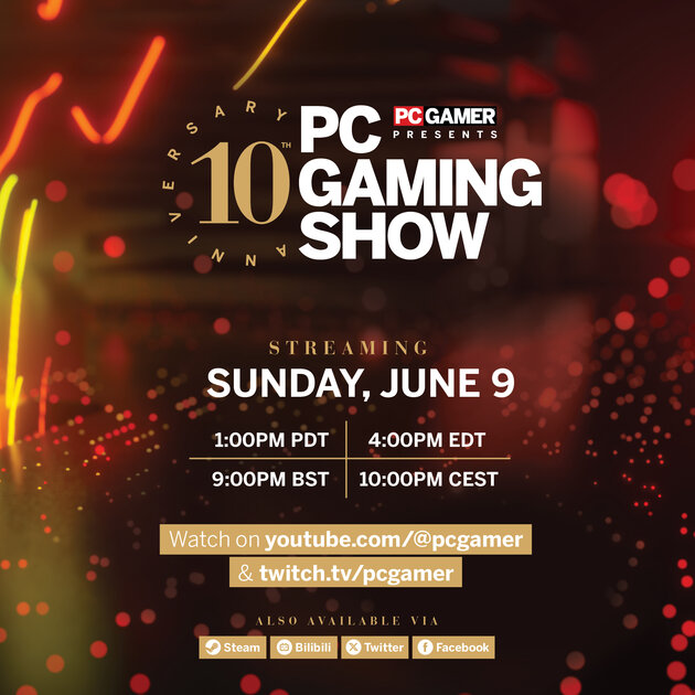 Ежегодная презентация игр PC Gaming Show празднует свой 10‑й юбилей: 9 июня покажут более 50 игр