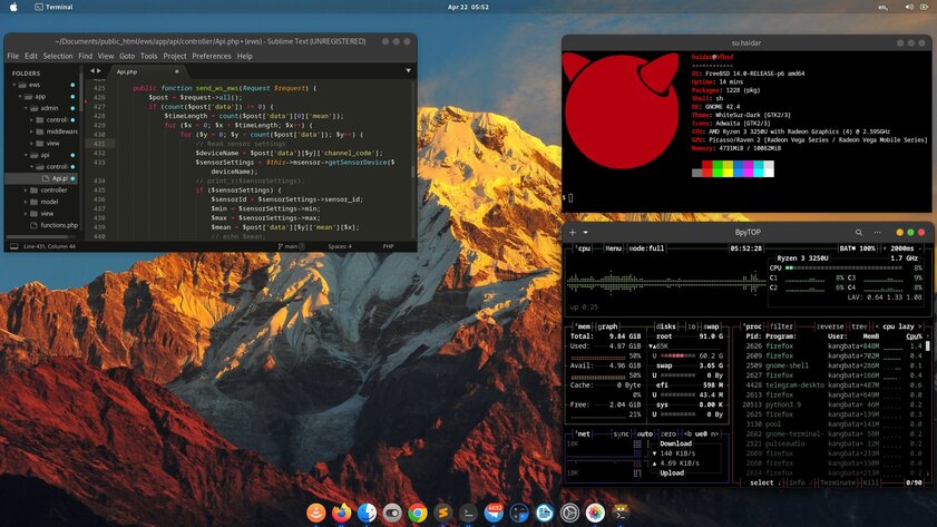 Энтузиаст показал рабочий стол на FreeBSD: его обвинили в плагиате macOS