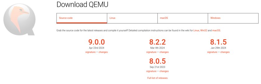 Вышел эмулятор QEMU 9.0 — он позволяет эмулировать аппаратные платформы