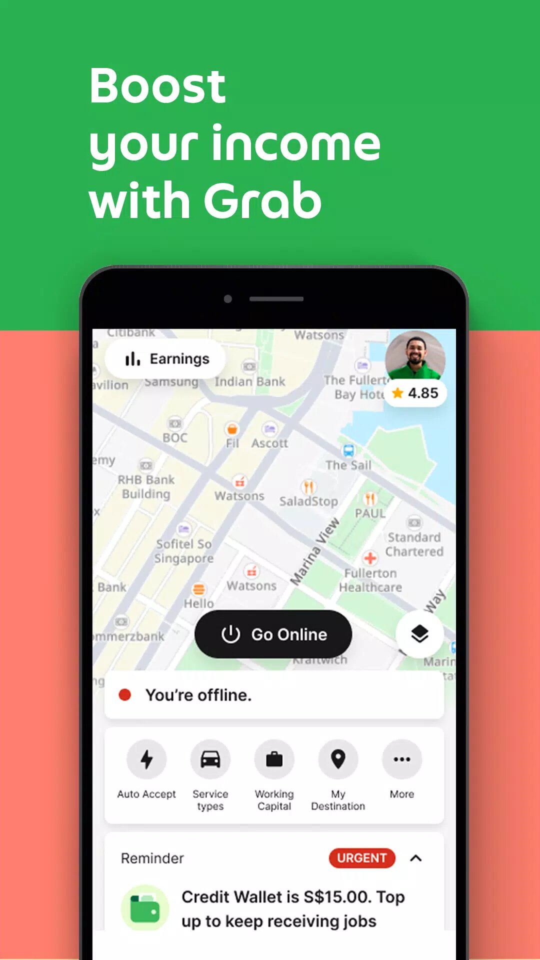 Скачать Grab Driver 5.330.0 для Android, iPhone / iPad