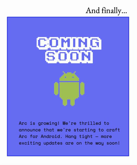 Браузер Arc в ближайшем будущем выпустят на Android