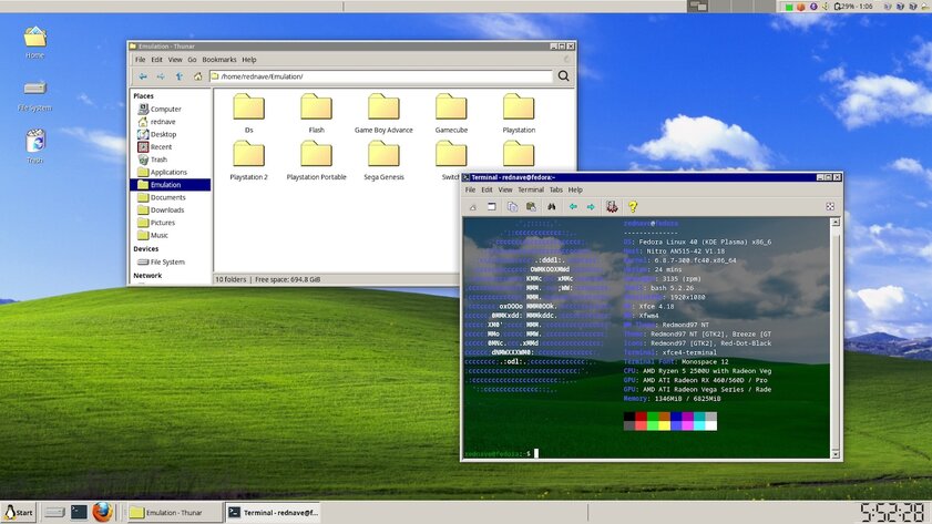 Для поклонников олдскула: фанат показал XFCE-сетап в стиле Windows 98