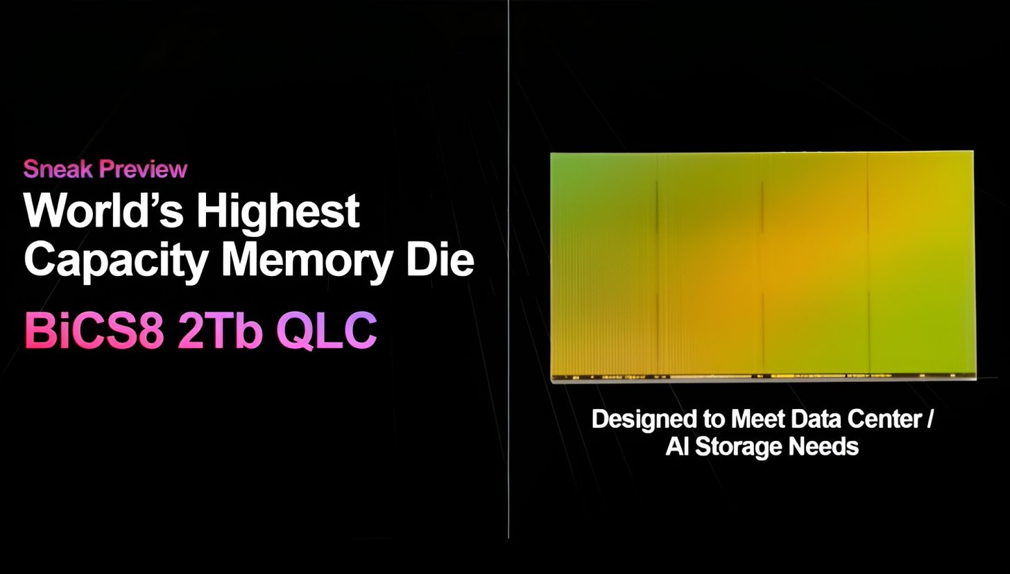WD представила первый в мире чип флеш-памяти 3D QLC NAND на 2 ТБ: для ЦОД и ИИ