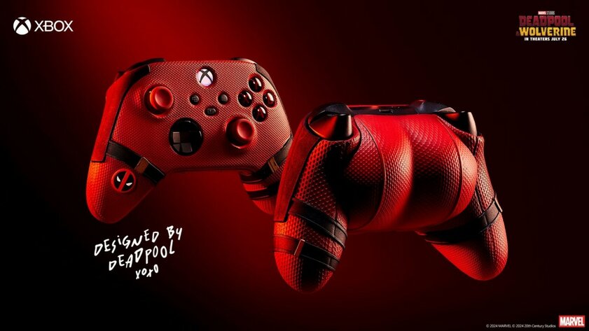 Microsoft выпустила геймпад Xbox в дизайне Дэдпула: самый мягкий контроллер в мире