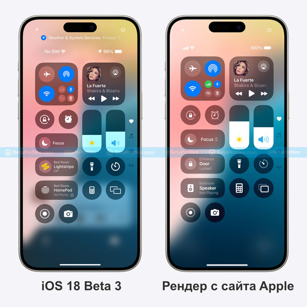 Обещания vs Реальность: найдите отличия на рендере iOS 18 и в текущей бете системы