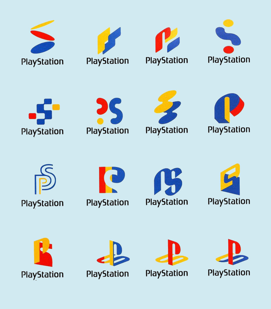 Выбрали лучший или нет? В 1994 было несколько вариантов лого PlayStation, символизирующие 3D-возможности