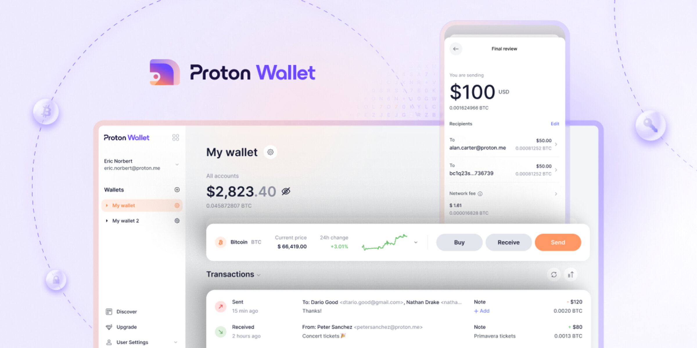 Bitcoin по email: Proton выпустил криптовалютный кошелёк с уникальной функцией