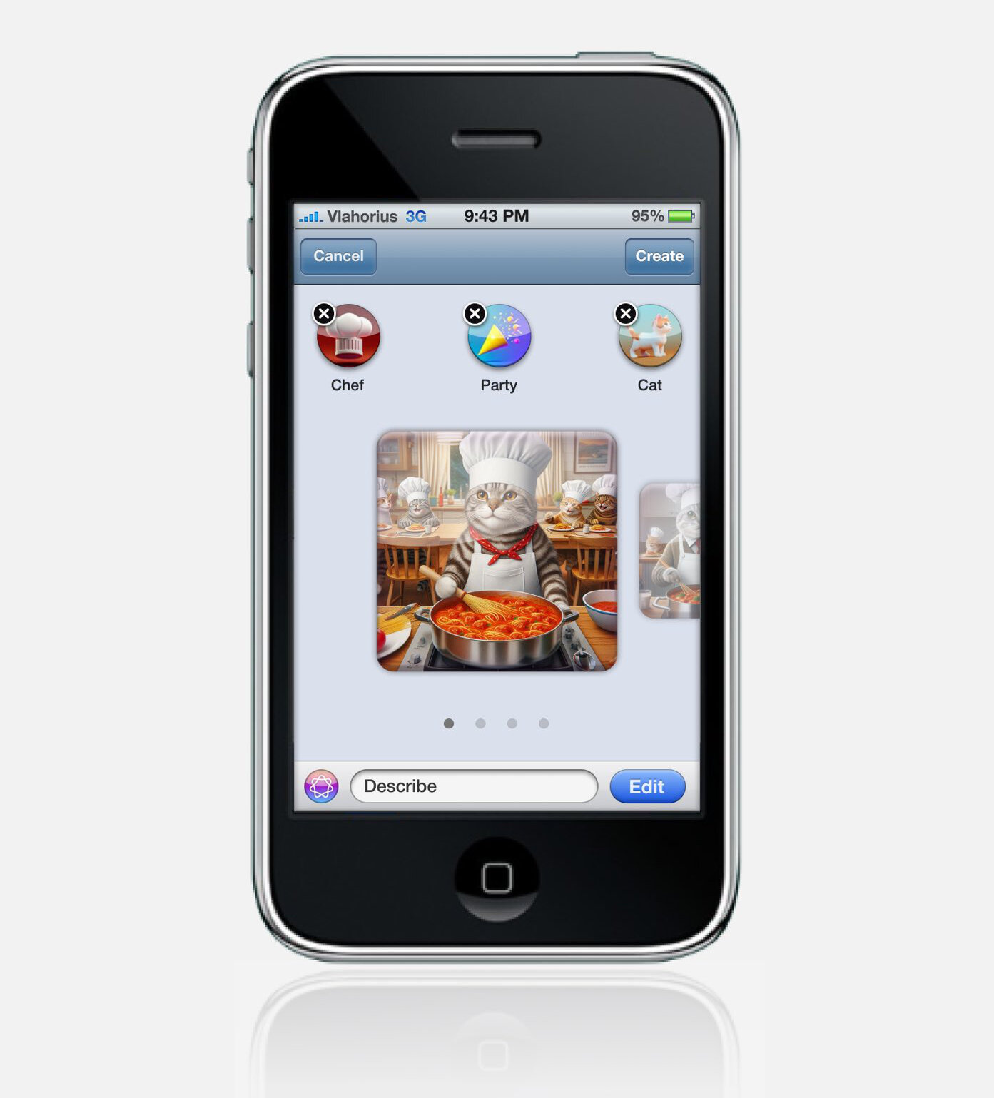 Если бы Apple Intelligence разработали чуточку раньше — макет генератора картинок для iPhoneOS