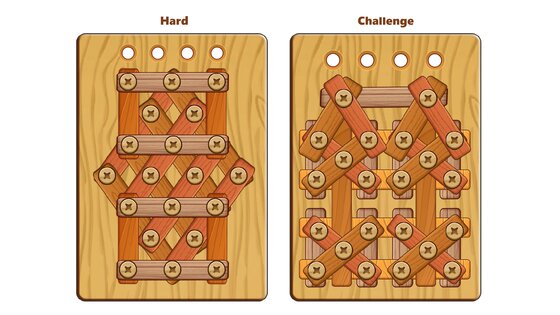 Wood Nuts & Bolts Puzzle 11.1. Скриншот 23
